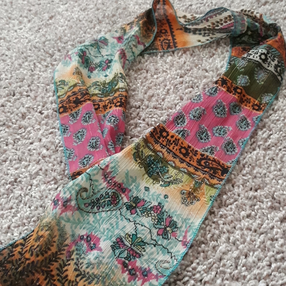 Unique multi-colored head scarf